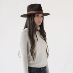 Scottie Fedora -Kangol Sales Shop boor1901 boor hats scottie fedora chocolate 6