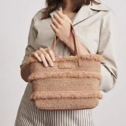Davoletta Mini Fringe Basket -Kangol Sales Shop davoletminfr helen kaminski davoletta mini fringe basket basket nougat caramel 5 1