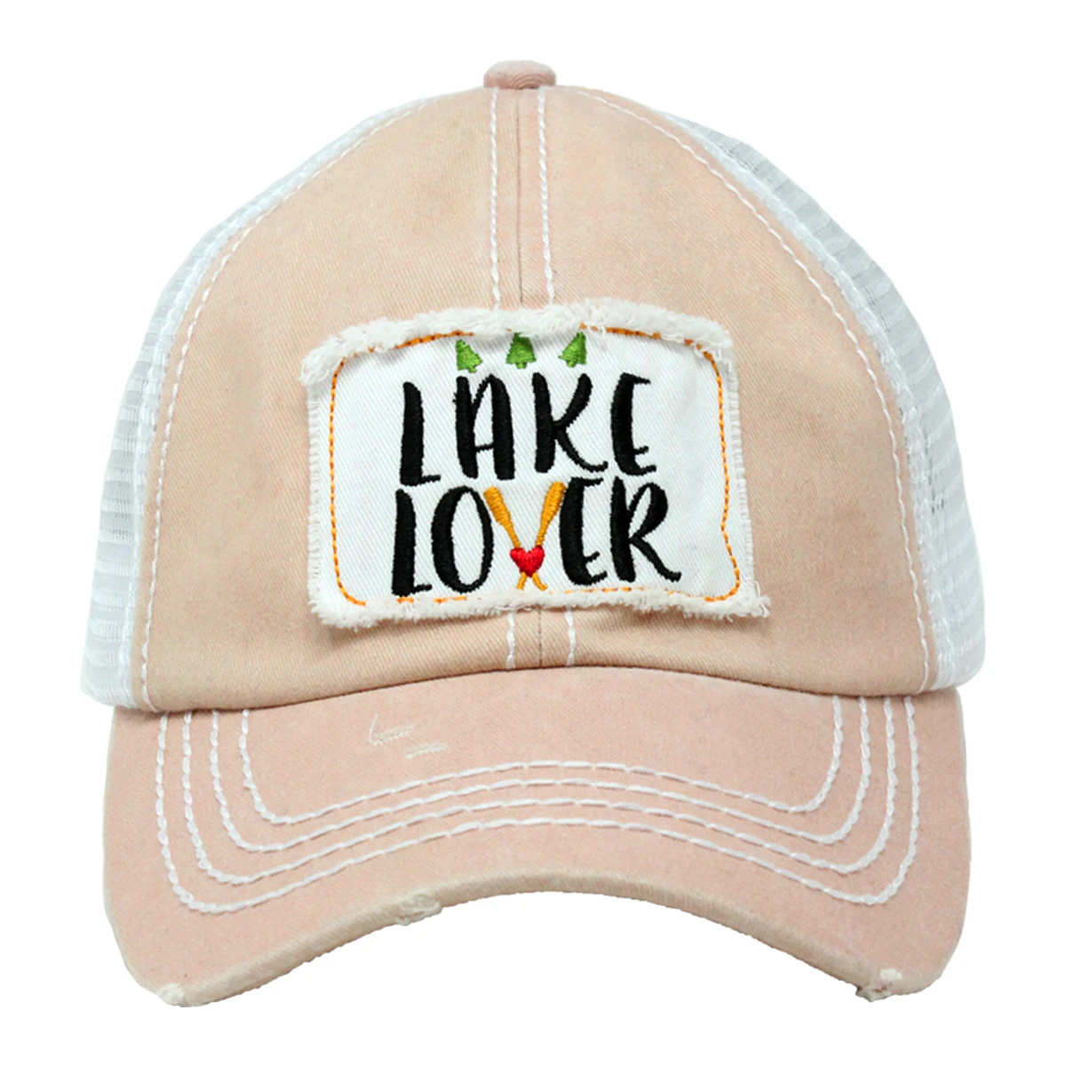 Lake Lover Mesh Back Ponyflo Baseball Cap 3 Lake Lover Mesh Back Ponyflo Baseball Cap