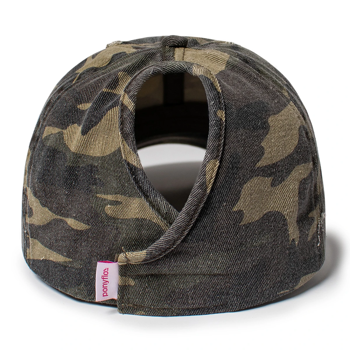 Stephanie Distressed Camo PonyFlo® Baseball 4 Stephanie Distressed Camo PonyFlo® Baseball - Image 2
