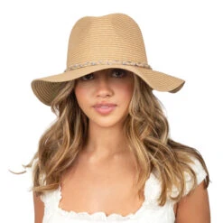 Metallic Braid Straw Fedora -Kangol Sales Shop gwpn2178 david young metallic braid straw fedora fedora light brown 1 1