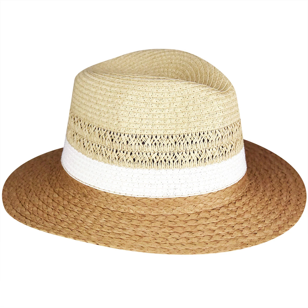 Mixed Straw Braided Fedora 5 Mixed Straw Braided Fedora - Image 3
