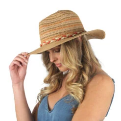 Multi Braided Straw Fedora -Kangol Sales Shop gwpn226 david young multi braided straw fedora fedora light brown 1 1