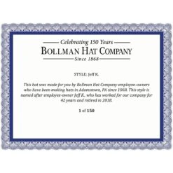 Jeff K. Fedora - Exclusive -Kangol Sales Shop jeffk bk001 cert 1