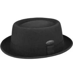 Kangol LiteFelt® Pork Pie -Kangol Sales Shop k0212co kangol litefelt pork pie black 1 4