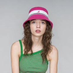 Kangol Bermuda Stripe Bucket -Kangol Sales Shop k3326st kangol bermuda stripe bucket bucket electric pink 7 4