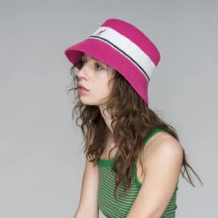 Kangol Bermuda Stripe Bucket -Kangol Sales Shop k3326st kangol bermuda stripe bucket bucket electric pink 8 4