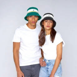 Kangol Bermuda Stripe Bucket -Kangol Sales Shop k3326st kangol bermuda stripe bucket fanfare black 7 4