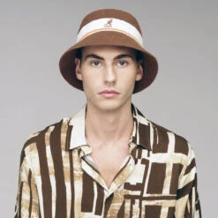 Kangol Bermuda Stripe Bucket -Kangol Sales Shop k3326st kangol bermuda stripe bucket mahogany 7