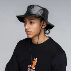 Kangol Faux Leather Reversible Bucket 8 Kangol Faux Leather Reversible Bucket -Kangol Sales Shop k5312 kangol faux leather rev bucket black 11 4