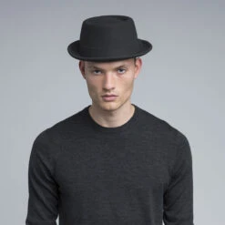 Kangol LiteFelt® Pork Pie -Kangol Sales Shop kangol litefelt pork pie black av7 4