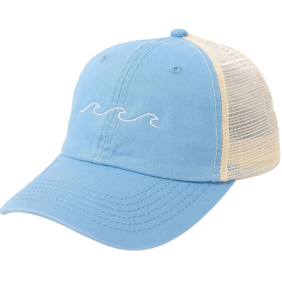 Ocean Waves Mesh Back Ponyflo Baseball Cap 4 Ocean Waves Mesh Back Ponyflo Baseball Cap - Image 2