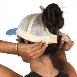 Ocean Waves Mesh Back Ponyflo Baseball Cap 8 Ocean Waves Mesh Back Ponyflo Baseball Cap -Kangol Sales Shop lcapmt1472 d y ocean waves ponyflo baseball blue 3 1