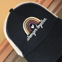 Stronger Together Mesh Back Ponyflo Baseball Cap 9 Stronger Together Mesh Back Ponyflo Baseball Cap -Kangol Sales Shop lcapmt214 stronger together ponyflo bb black 10134 1