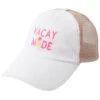 Vacay Mode Mesh Back Ponyflo Baseball Cap -Kangol Sales Shop lcapmt988 d y vacay mode ponyflo baseball white 1 1 1