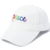 Rainbow Peace Ponyflo Baseball Cap 1 Rainbow Peace Ponyflo Baseball Cap -Kangol Sales Shop lcapt1408 d y rainbow peace ponyflo baseball white 1