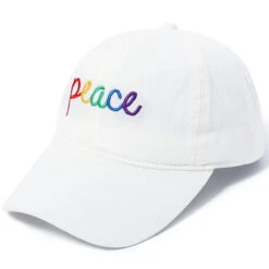 Rainbow Peace Ponyflo Baseball Cap