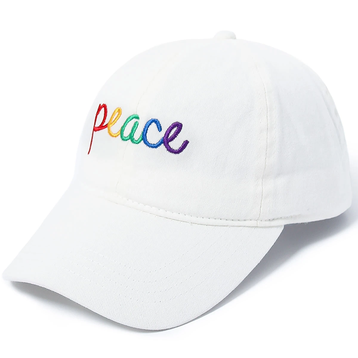 Rainbow Peace Ponyflo Baseball Cap 3 Rainbow Peace Ponyflo Baseball Cap