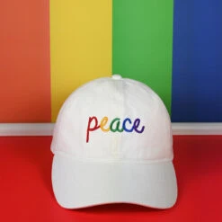 Rainbow Peace Ponyflo Baseball Cap 7 Rainbow Peace Ponyflo Baseball Cap -Kangol Sales Shop lcapt1408 rainbow peace ponyflo bb white 0020 1