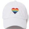 Rainbow Heart Ponyflo Baseball Cap -Kangol Sales Shop lcapt792 david and young rainbow heart ponyflo baseball white 1