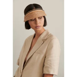 Marina Visor -Kangol Sales Shop marina helen kaminski marina visor nougat black stripe 5 1 1